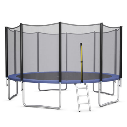 8/10/12/14/15/16 Feet Outdoor Trampoline Bounce Combo with Safety Closure Net Ladder