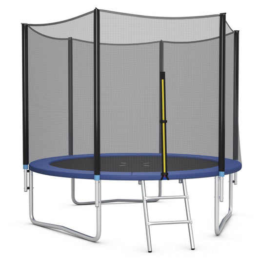 8/10/12/14/15/16 Feet Outdoor Trampoline Bounce Combo with Safety Closure Net Ladder