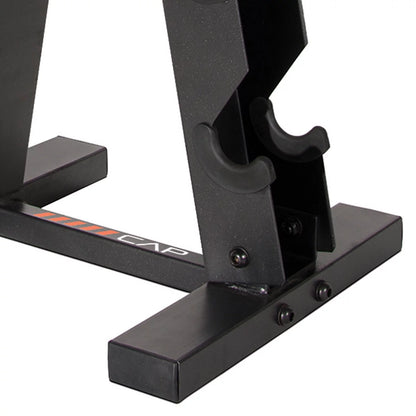 a Frame-Style Dumbbell Stand, Black (Holds 5 Pairs)