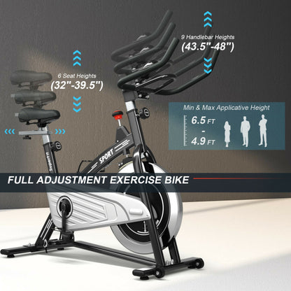 Indoor Exercise Cycling Bike with Heart Rate and Monitor