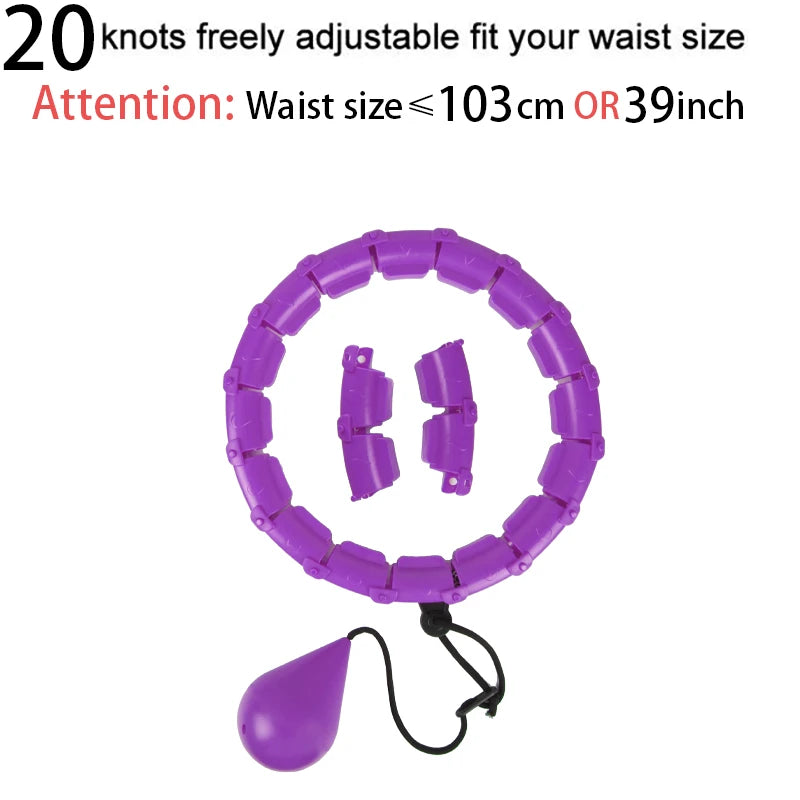 32/20/24/28 Section Adjustable Sport Hoops Abdominal Waist Exercise Detachable Hoola Massage Fitness Hoop Training Weight Loss